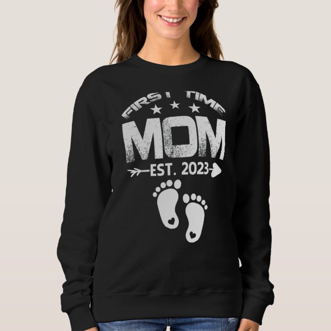 Erste Mama 2023 Vatertag als Baby Sweatshirt (Vorderseite)