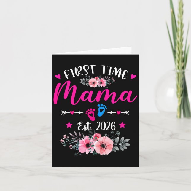 Erste Mama est 2026 bald ist Muttertag Karte (Vorderseite)