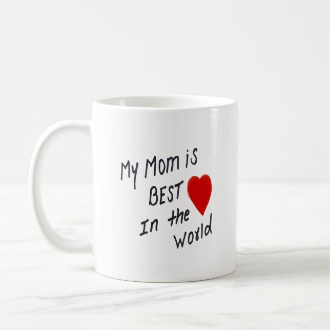 Erste Mama glücklich Mutter Tag einfach handgeschr Kaffeetasse (Links)