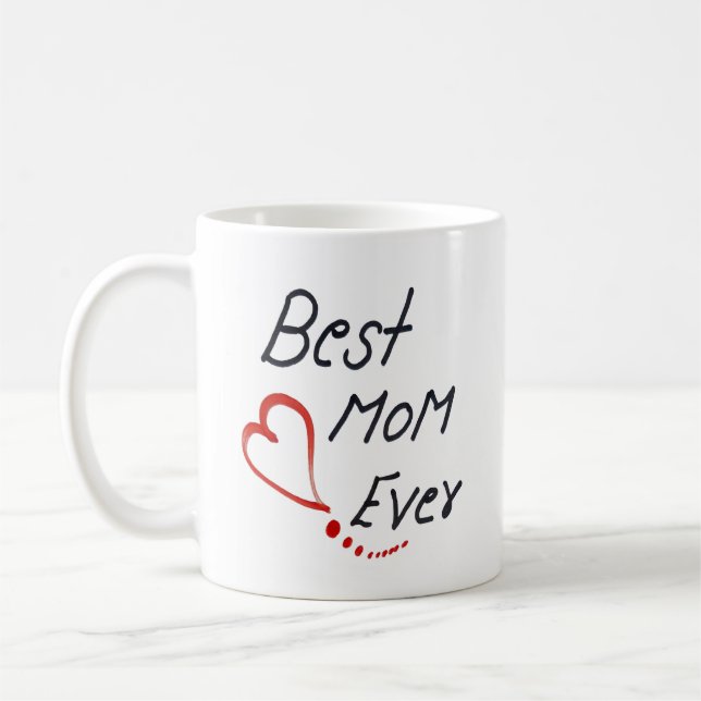Erste Mama glücklich Mutter Tag einfach handgeschr Kaffeetasse (Links)