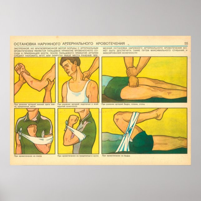 Erste medizinische Hilfe Poster (Vorne)