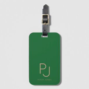 Erste Mit Monogramm Personalisiert Gepäckanhänger