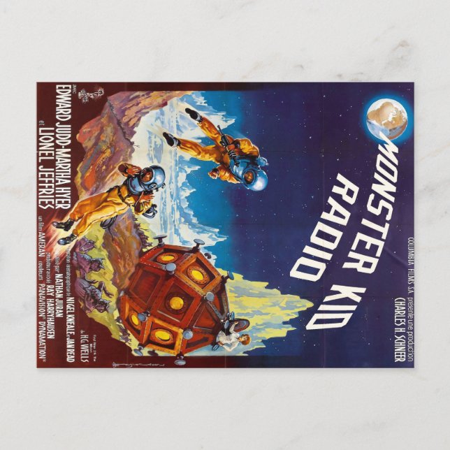 Erste Mond-Monster-Postkarte vom Postkarte (Vorderseite)