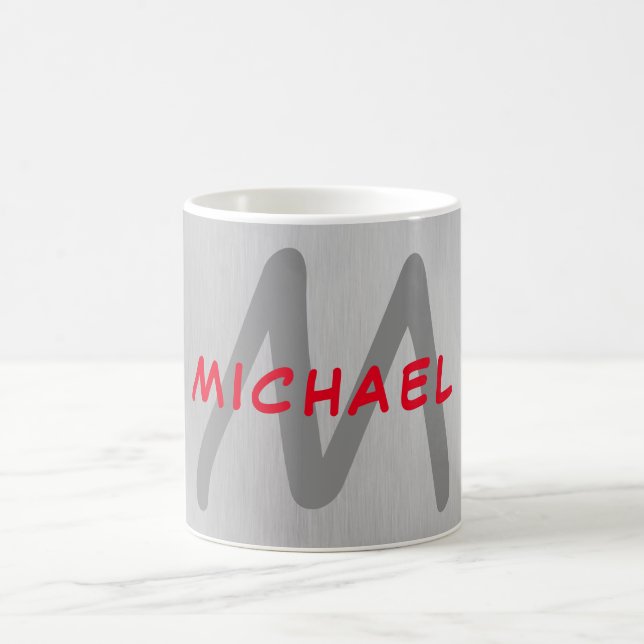 Erste Monogramm beruflich schlicht fügen Sie Ihren Kaffeetasse (Mittel)
