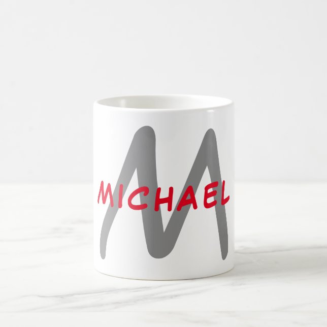 Erste Monogramm beruflich schlicht fügen Sie Ihren Kaffeetasse (Mittel)