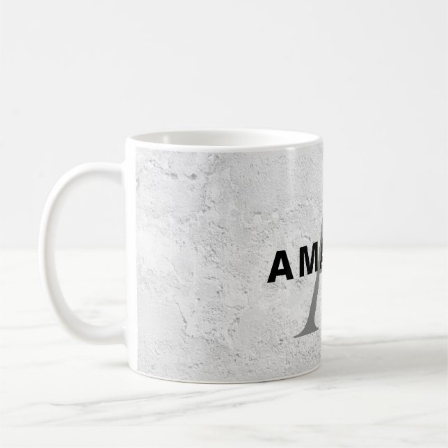 Erste Monogramm beruflich schlicht fügen Sie Ihren Kaffeetasse (Links)
