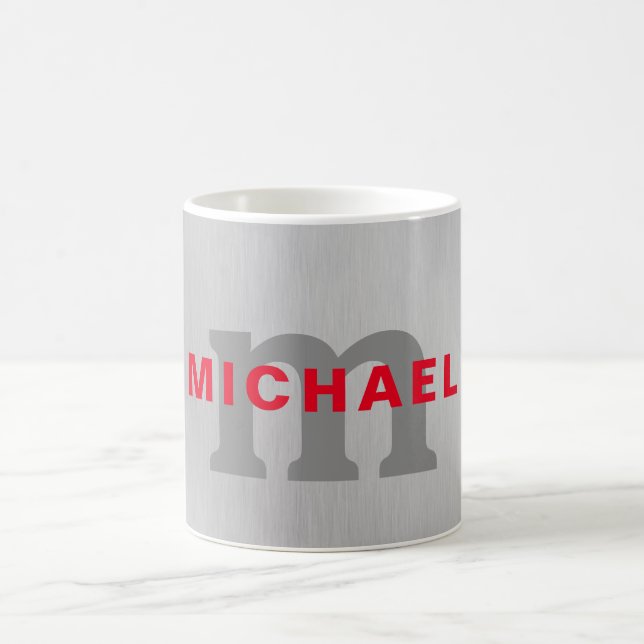 Erste Monogramm beruflich schlicht fügen Sie Ihren Kaffeetasse (Mittel)