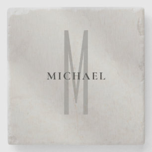 Erste Monogramm beruflich schlicht fügen Sie Ihren Steinuntersetzer