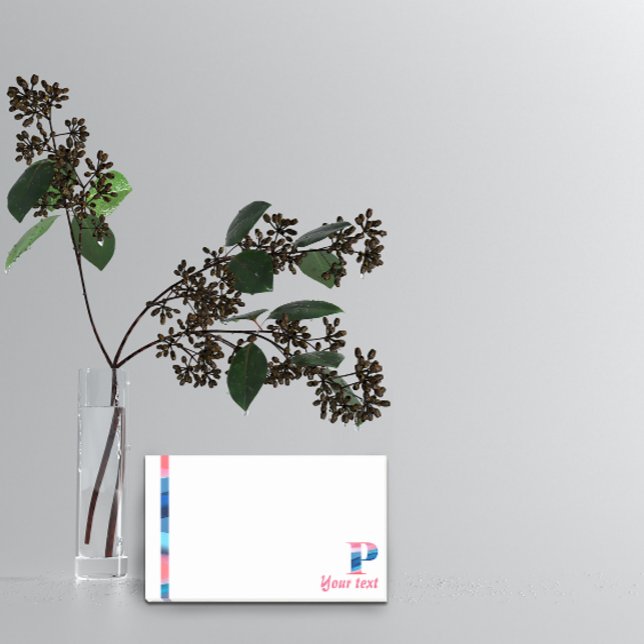 Erste monogramm P korallblaue Notizen (Von Creator hochgeladen)