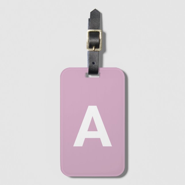 Erste Monogramm Personalisiert Einfache Farbe hinz Gepäckanhänger (Vorderseite Vertikal)