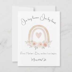 Erste Mother’s Day Flat Card – Pastel Regenbogen Feiertagskarte