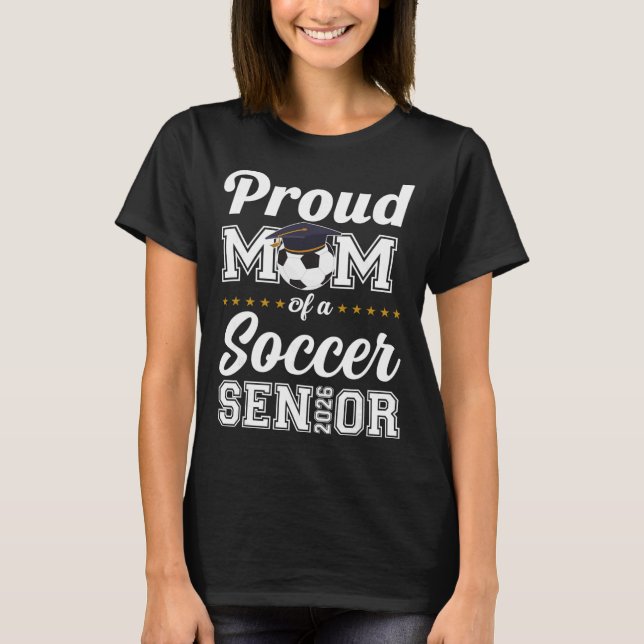 Erste Mutter Abiturientin 2026 Fußballmutter Absch T-Shirt (Vorderseite)