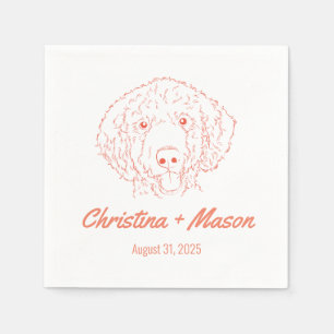 Erste Namen Poodle Wedding Napkins Serviette