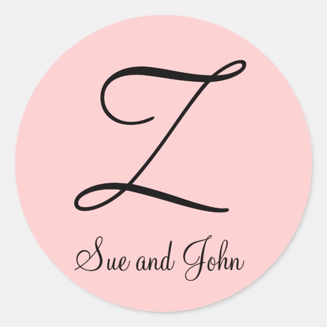 Erste Namen und Erstschwarz auf rosa Aufkleber (Vorderseite)
