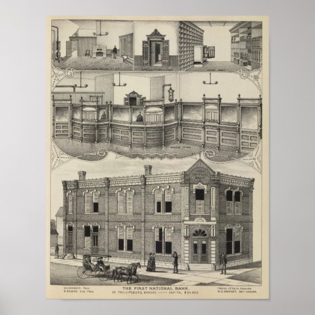 Erste Nationalbank Phillipsburg, Kansas Poster (Vorne)
