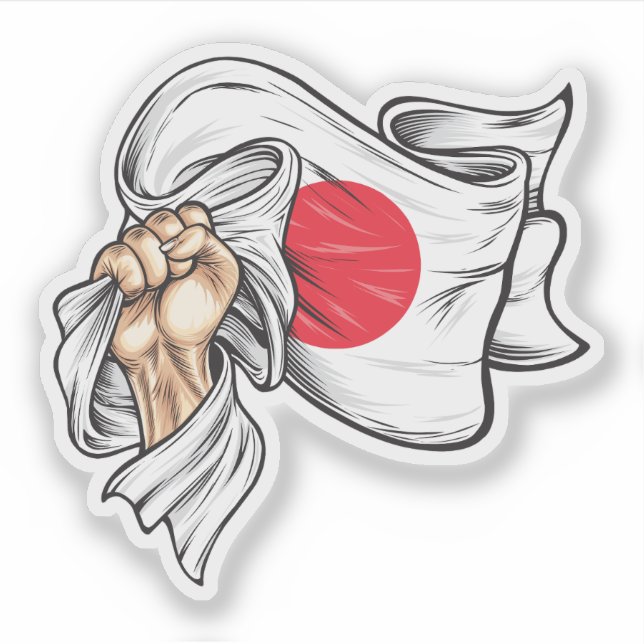Erste nationale Flagge des japanischen T - Shirt Aufkleber (Vorderseite)