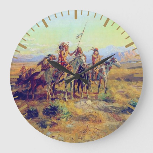 Erste Nationen Die Pfadfinder CM Russland Ureinwoh Große Wanduhr (Vorderseite)