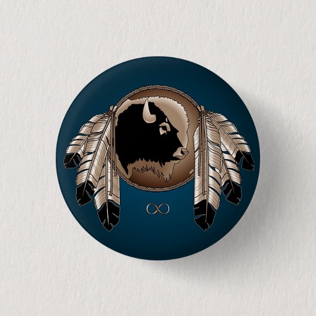 Erste Nationen Tasten Metis Geschenke & Wildlife A Button (Vorderseite)