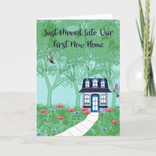 Erste neue Zuhause-Ankündigung Dankeskarte