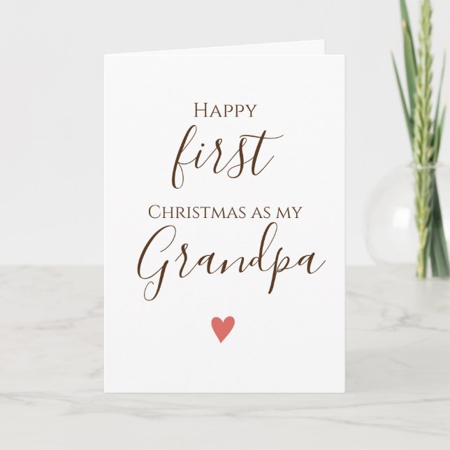 Erste Opa Frohe Weihnachtskarte Karte (Vorderseite)