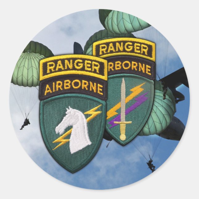 Erste Operation Kommandoveterans socom Stic Runder Aufkleber (Vorderseite)