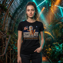 Erste orange Katze auf dem Mond Astronaut lustiges