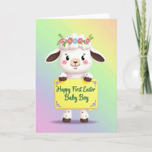 Erste Osterkarte für Babyjungen Karte