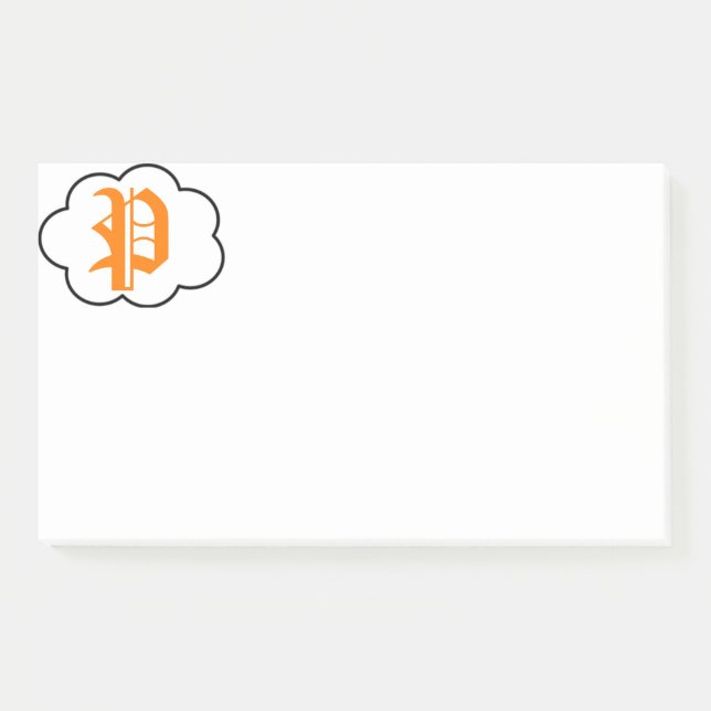 Erste P-Monogramm-Anmerkungen Post-it Klebezettel (Vorderseite)