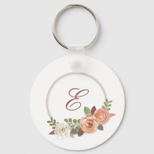 Erste Personalisierte Schlüsselkette mit Blume Schlüsselanhänger