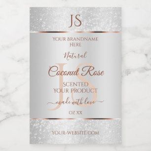 Erste Produktmarken für Silver Glitzer Rose Gold Lebensmitteletikett