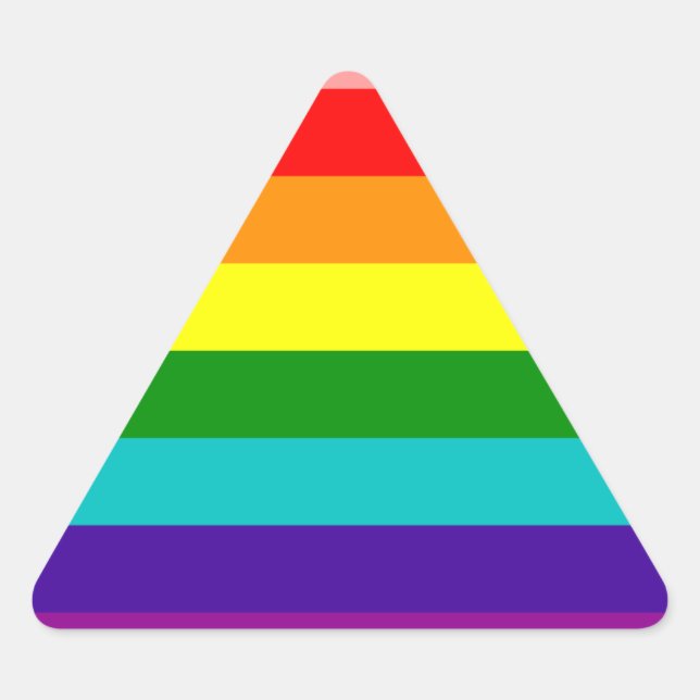 Erste Rainbow-Gay Pride-Flag Dreieckiger Aufkleber (Vorderseite)
