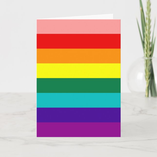 Erste Rainbow-Gay Pride-Flag Karte (Vorderseite)