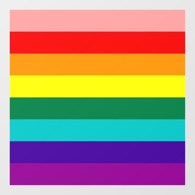 Erste Rainbow-Pride-Flagge  Fensteraufkleber (Blatt)