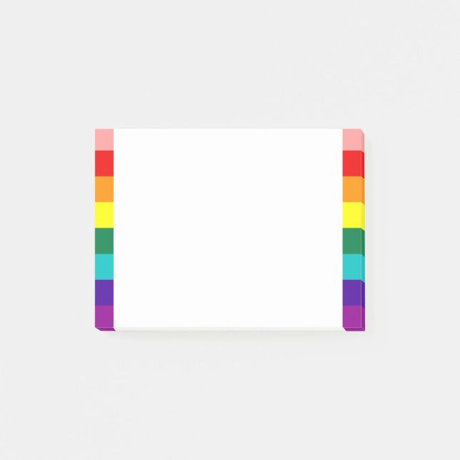 Erste Rainbow-Pride-Flagge Post-it Klebezettel (Vorderseite)