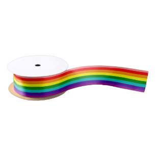 Erste Rainbow-Pride-Flagge Satinband
