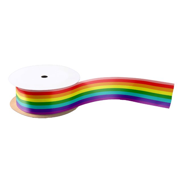 Erste Rainbow-Pride-Flagge Satinband (Spule)