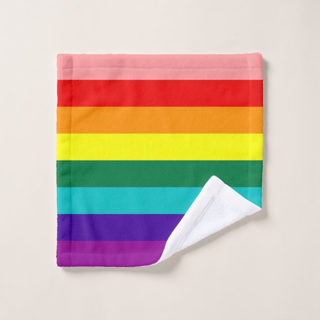 Erste Rainbow-Pride-Flagge Waschlappen (Waschlappen)