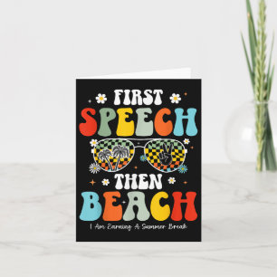 Erste Rede dann Beach-Speech-Therapie Lehrer Summe Karte