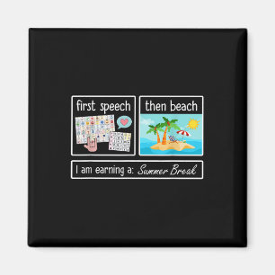Erste Rede dann Strand Ich verdiene eine Sommerpau Magnet