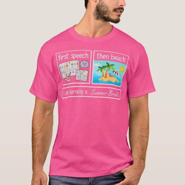 Erste Rede dann Strand Ich verdiene eine Sommerpau T-Shirt (Vorderseite)