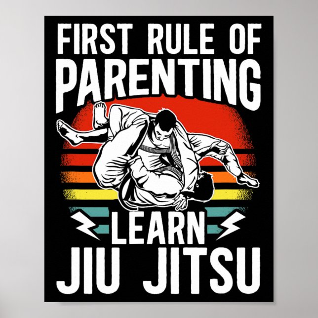 Erste Regel der Eltern lernen Jiu Jitsu Mixed Mart Poster (Vorne)