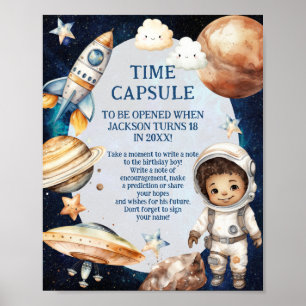 Erste Reise des Astronauten um die Sun Time Kapsel Poster