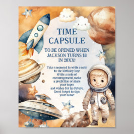 Erste Reise des Astronauten um die Sun Time Kapsel Poster