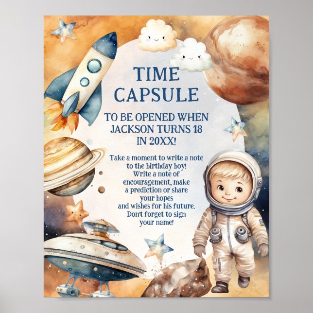 Erste Reise des Astronauten um die Sun Time Kapsel Poster (Vorne)