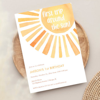 Erste Reise durch das Sun 1. Party Einladung