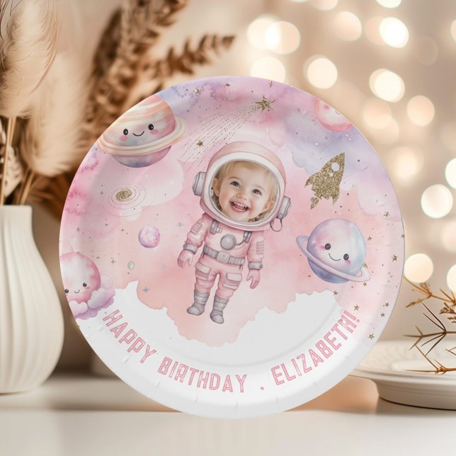 Erste Reise durch die Sonne Weltraum Girl Astronau Pappteller (Von Creator hochgeladen)