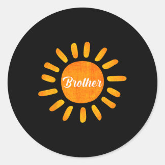 Erste Reise durch die sonnige Familienferien Runder Aufkleber