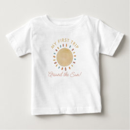 Erste Reise rund um das Sun Boho 1. Geburtstag Bab Baby T-shirt