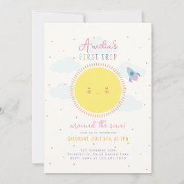 Erste Reise rund um das Sun Girl 1. Geburtstag Par Einladung
