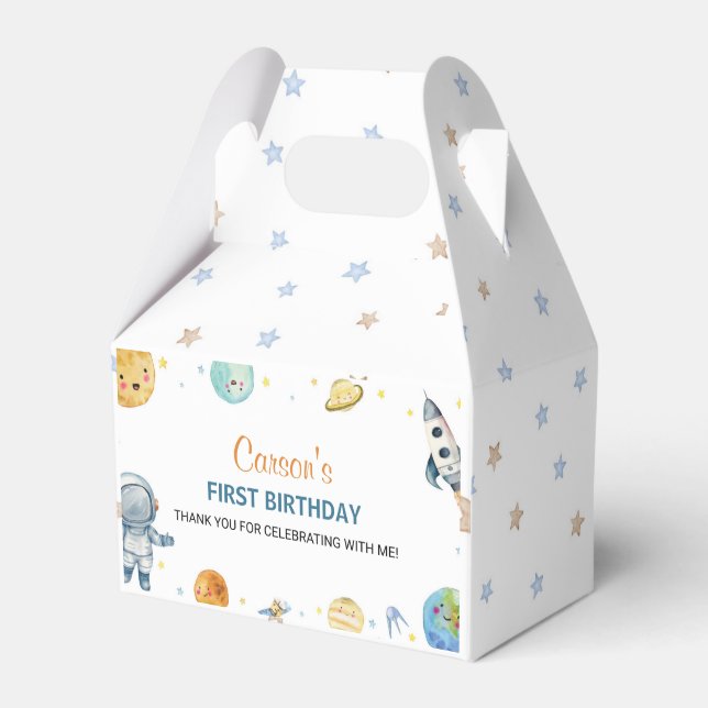 Erste Reise rund um die Sun Birthday Party Gefälli Geschenkschachtel (Vorderseite)